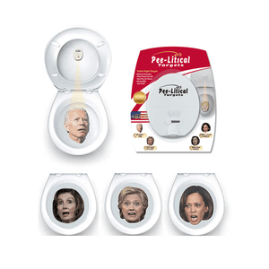Conservative Comedy Peelitcal Target Joe and his Hoes (Joe, Kamala, Hillary, Nancy) Pee-Litical Target Toilet Light Projector