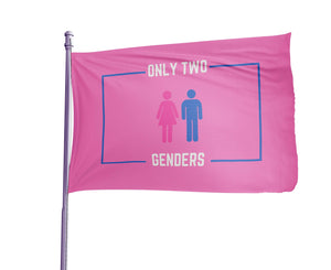 Conservative Comedy Pink Only Two Genders Flag